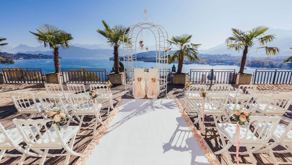 Zeremonie im Beach Club